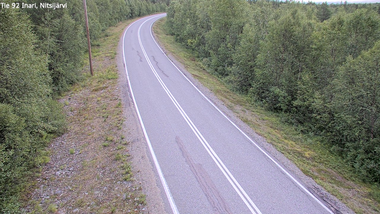 Weather Camera Image Väg 92 Enare, Nitsijärvi, Inari, Lappi