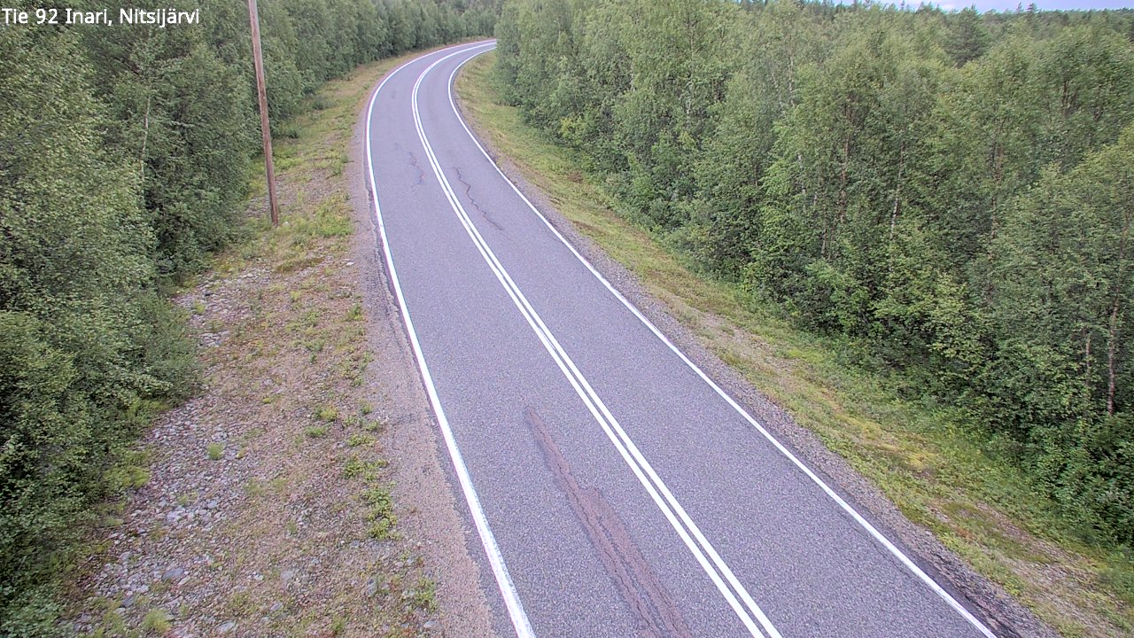 Weather Camera Image Väg 92 Enare, Nitsijärvi, Inari, Lappi