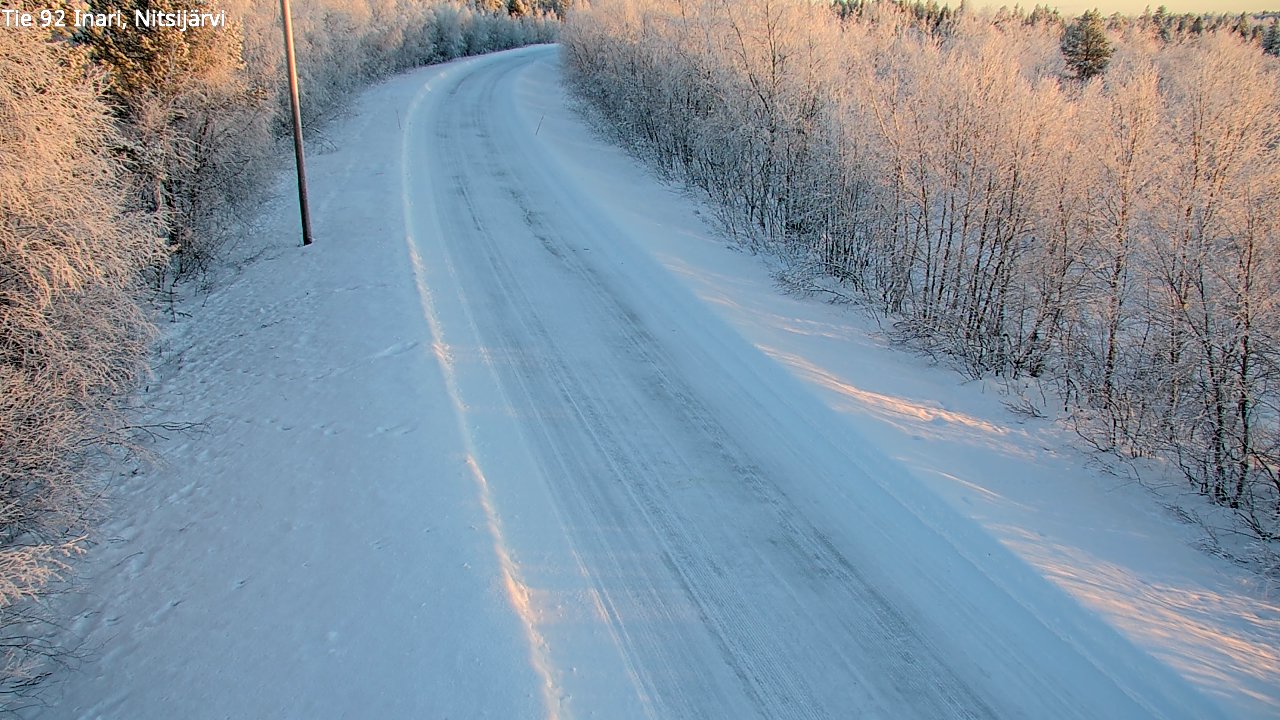 Kelikamerat Kuva Tie 92 Inari, Nitsijärvi, Inari, Lappi