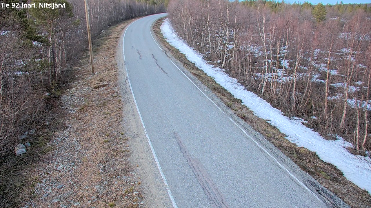 Weather Camera Image Road 92 Inari, Nitsijärvi, Inari, Lappi