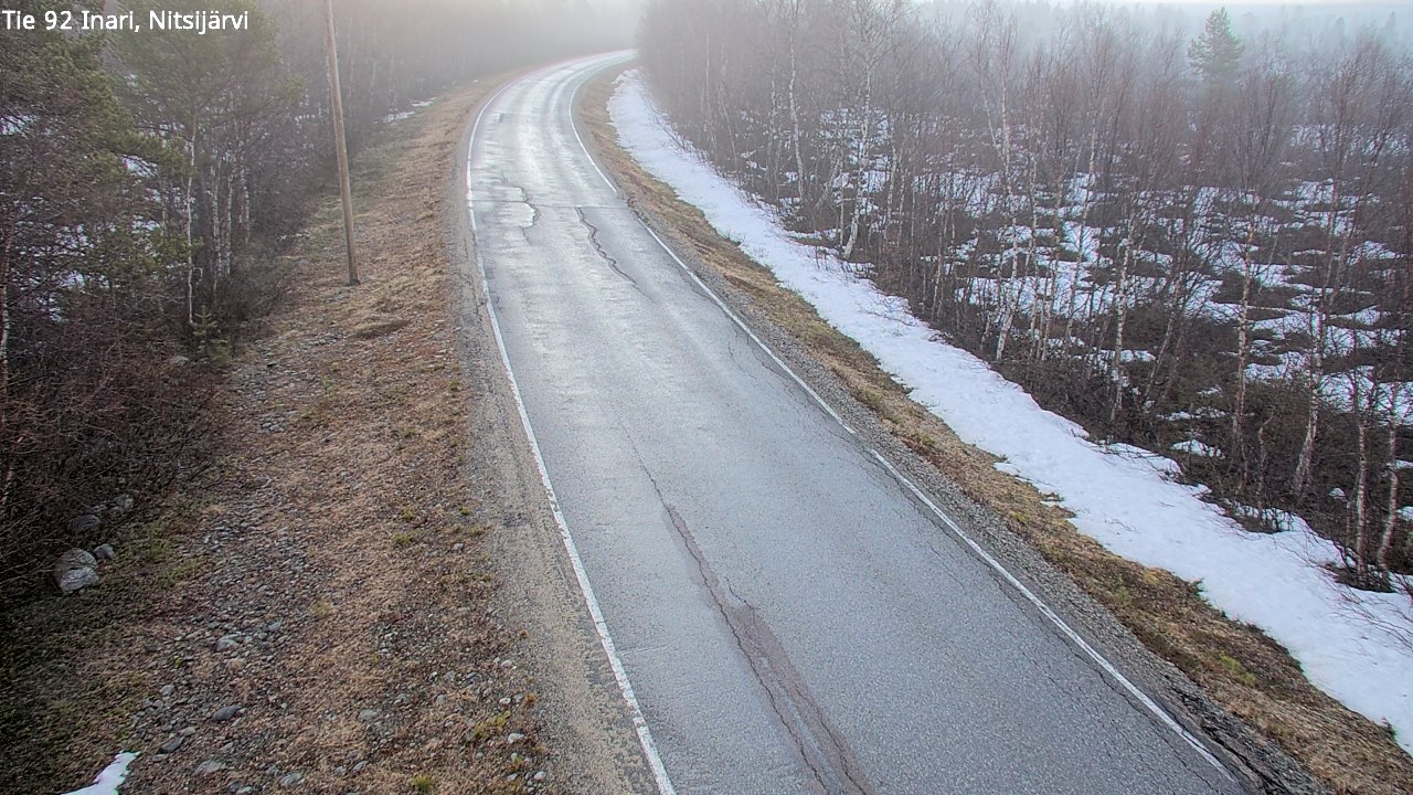 Weather Camera Image Väg 92 Enare, Nitsijärvi, Inari, Lappi
