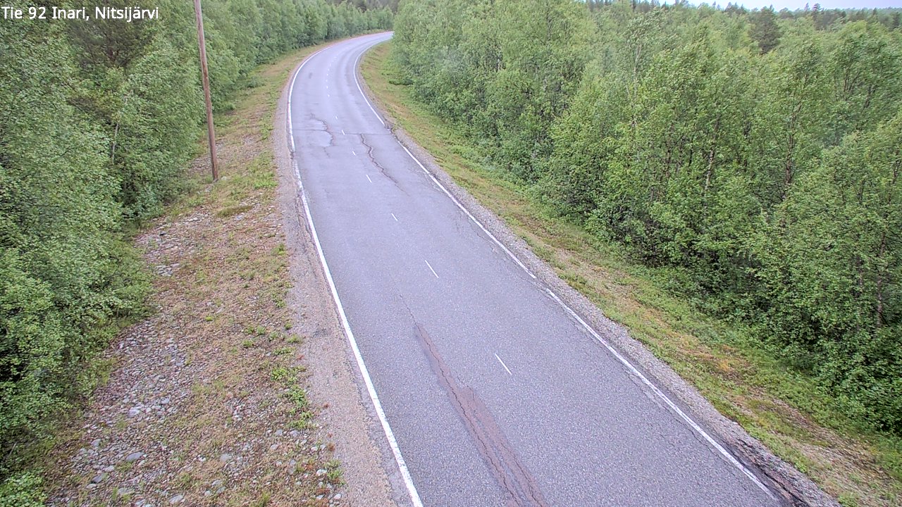 Weather Camera Image Road 92 Inari, Nitsijärvi, Inari, Lappi
