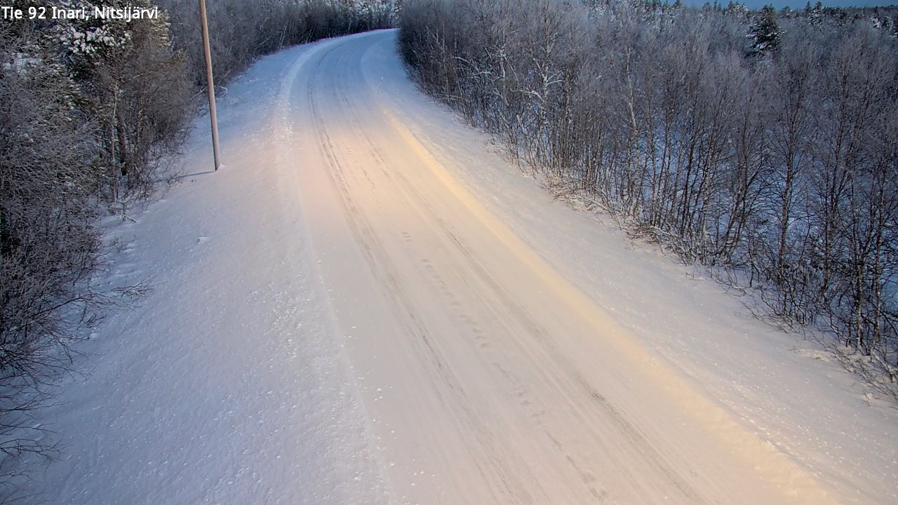 Weather Camera Image Road 92 Inari, Nitsijärvi, Inari, Lappi