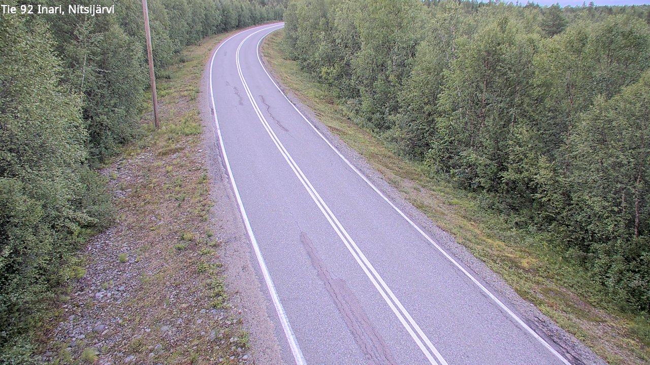 Weather Camera Image Väg 92 Enare, Nitsijärvi, Inari, Lappi