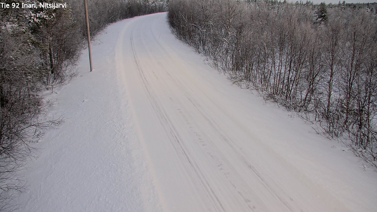 Weather Camera Image Road 92 Inari, Nitsijärvi, Inari, Lappi
