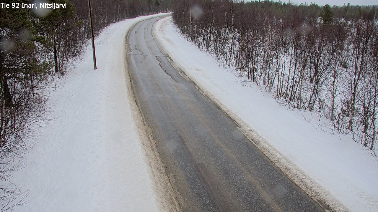 Weather Camera Image Väg 92 Enare, Nitsijärvi, Inari, Lappi
