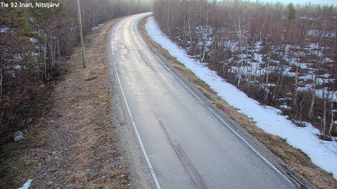 Weather Camera Image Väg 92 Enare, Nitsijärvi, Inari, Lappi