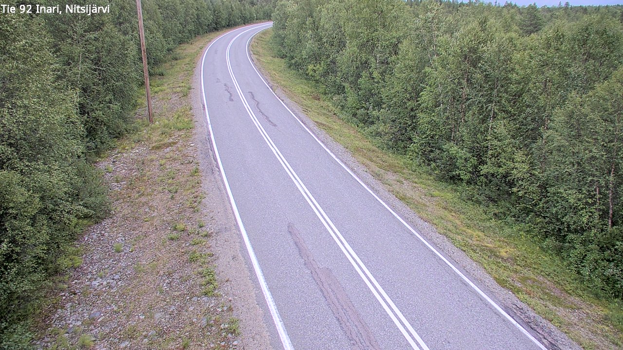 Weather Camera Image Väg 92 Enare, Nitsijärvi, Inari, Lappi
