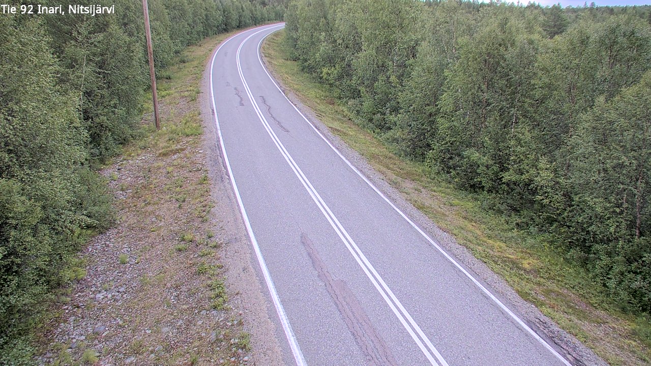 Weather Camera Image Väg 92 Enare, Nitsijärvi, Inari, Lappi