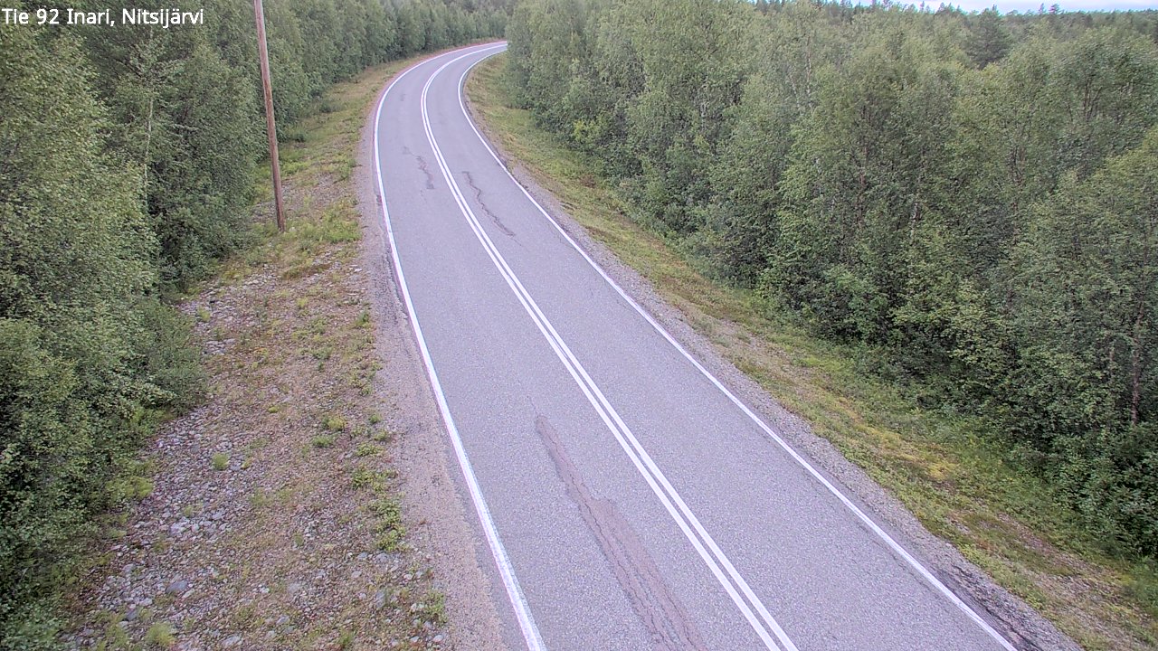 Weather Camera Image Väg 92 Enare, Nitsijärvi, Inari, Lappi