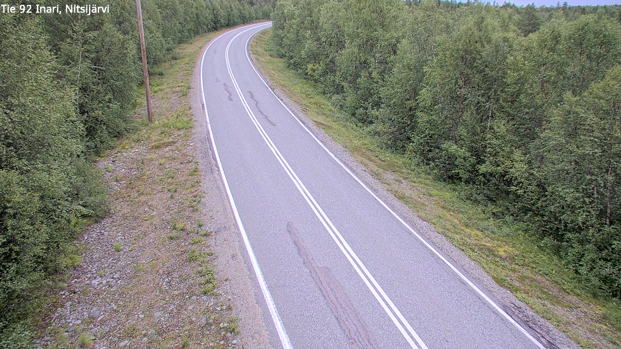 Weather Camera Image Väg 92 Enare, Nitsijärvi, Inari, Lappi
