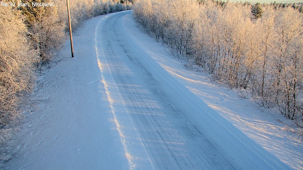 Kelikamerat Kuva Tie 92 Inari, Nitsijärvi, Inari, Lappi