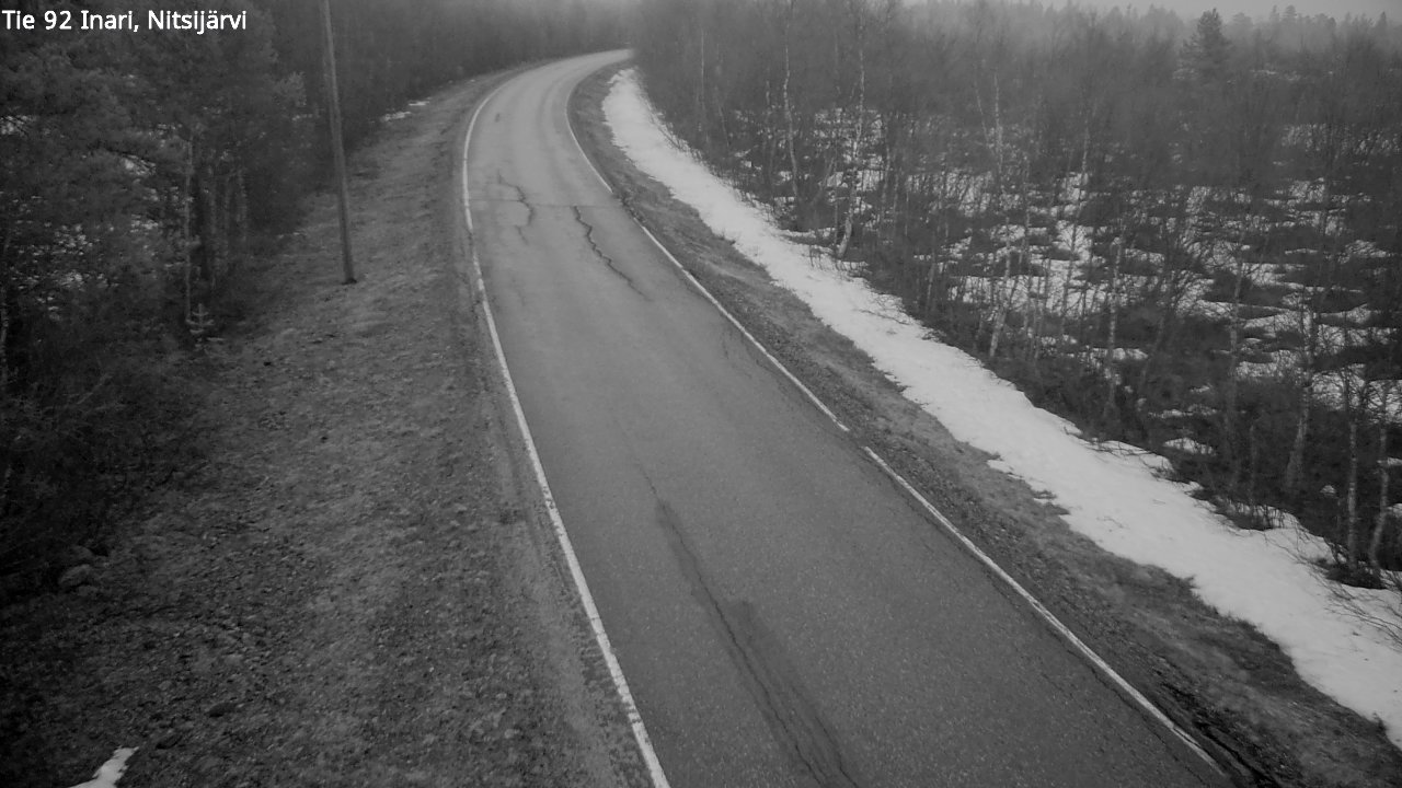 Weather Camera Image Väg 92 Enare, Nitsijärvi, Inari, Lappi