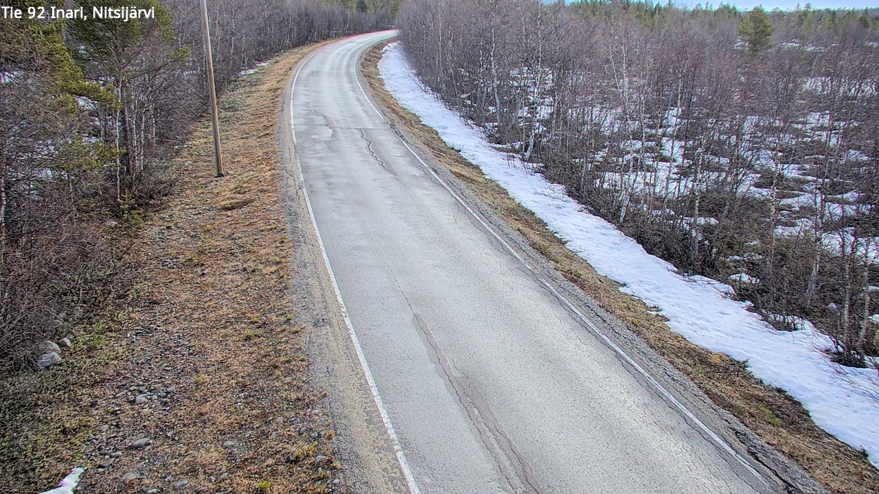 Weather Camera Image Väg 92 Enare, Nitsijärvi, Inari, Lappi