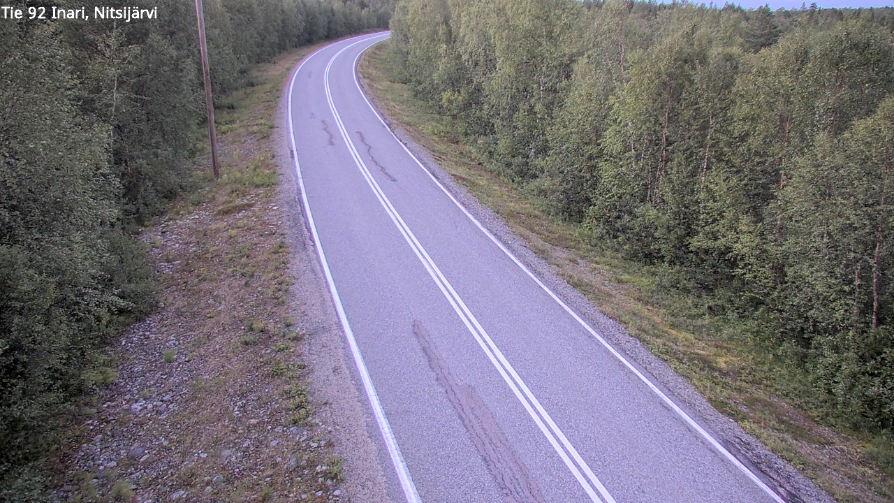Weather Camera Image Väg 92 Enare, Nitsijärvi, Inari, Lappi