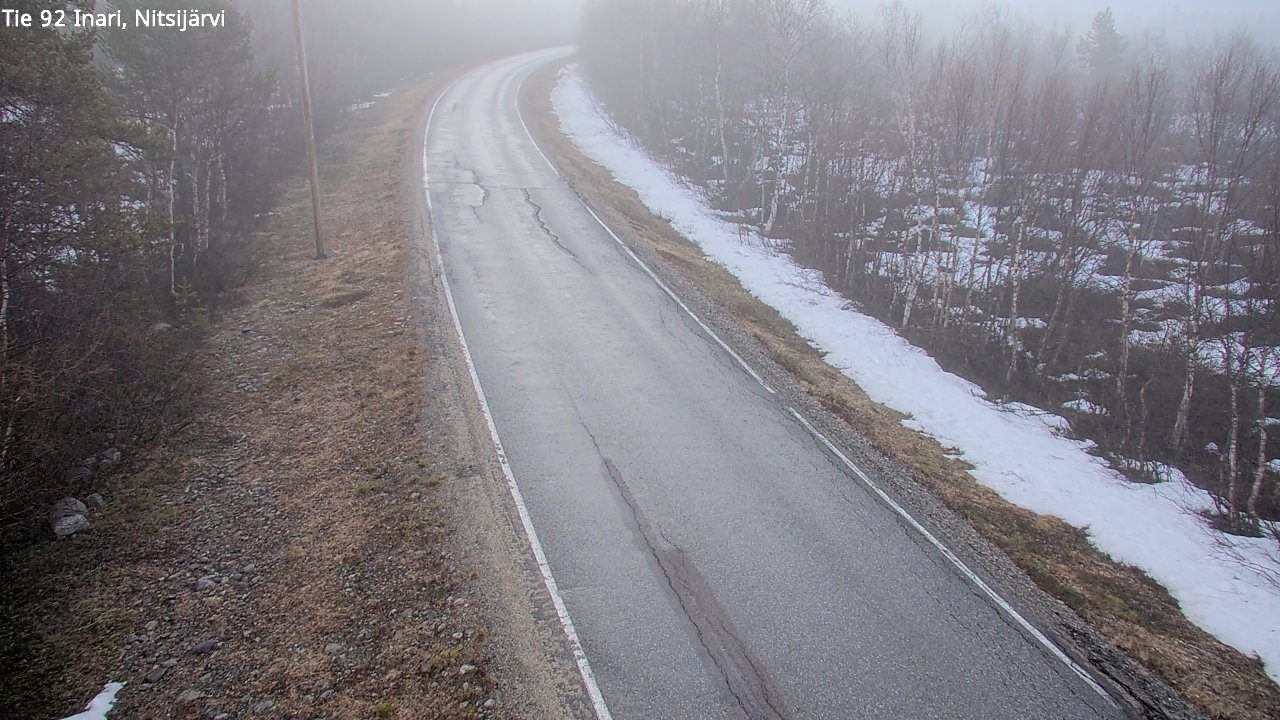 Weather Camera Image Väg 92 Enare, Nitsijärvi, Inari, Lappi