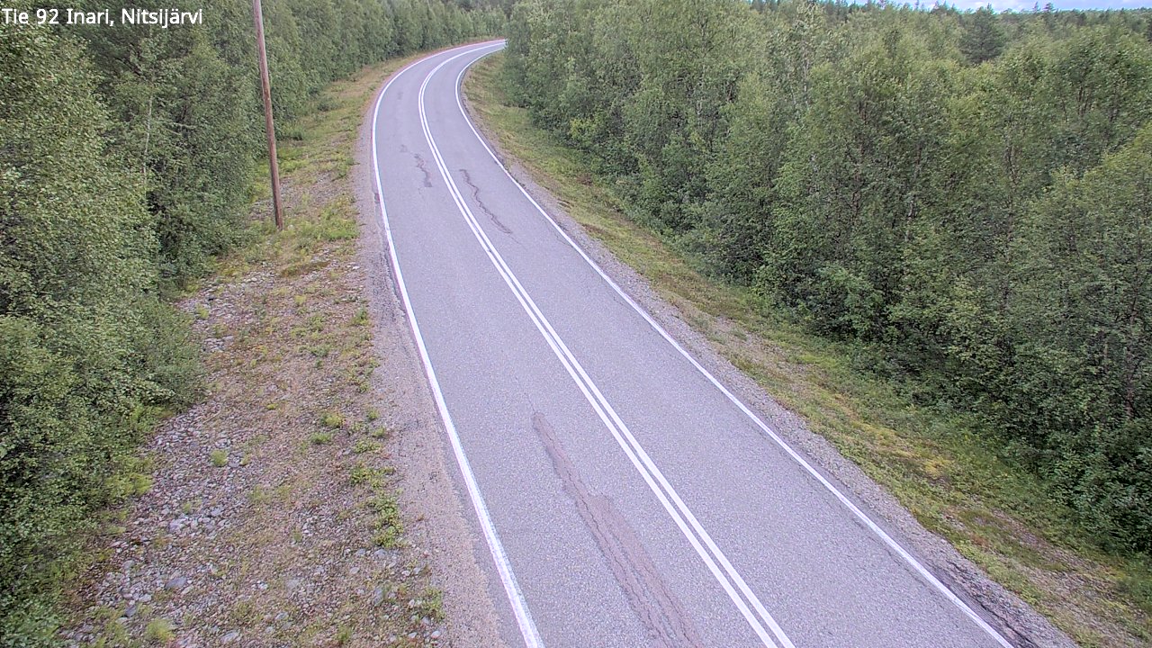 Weather Camera Image Road 92 Inari, Nitsijärvi, Inari, Lappi