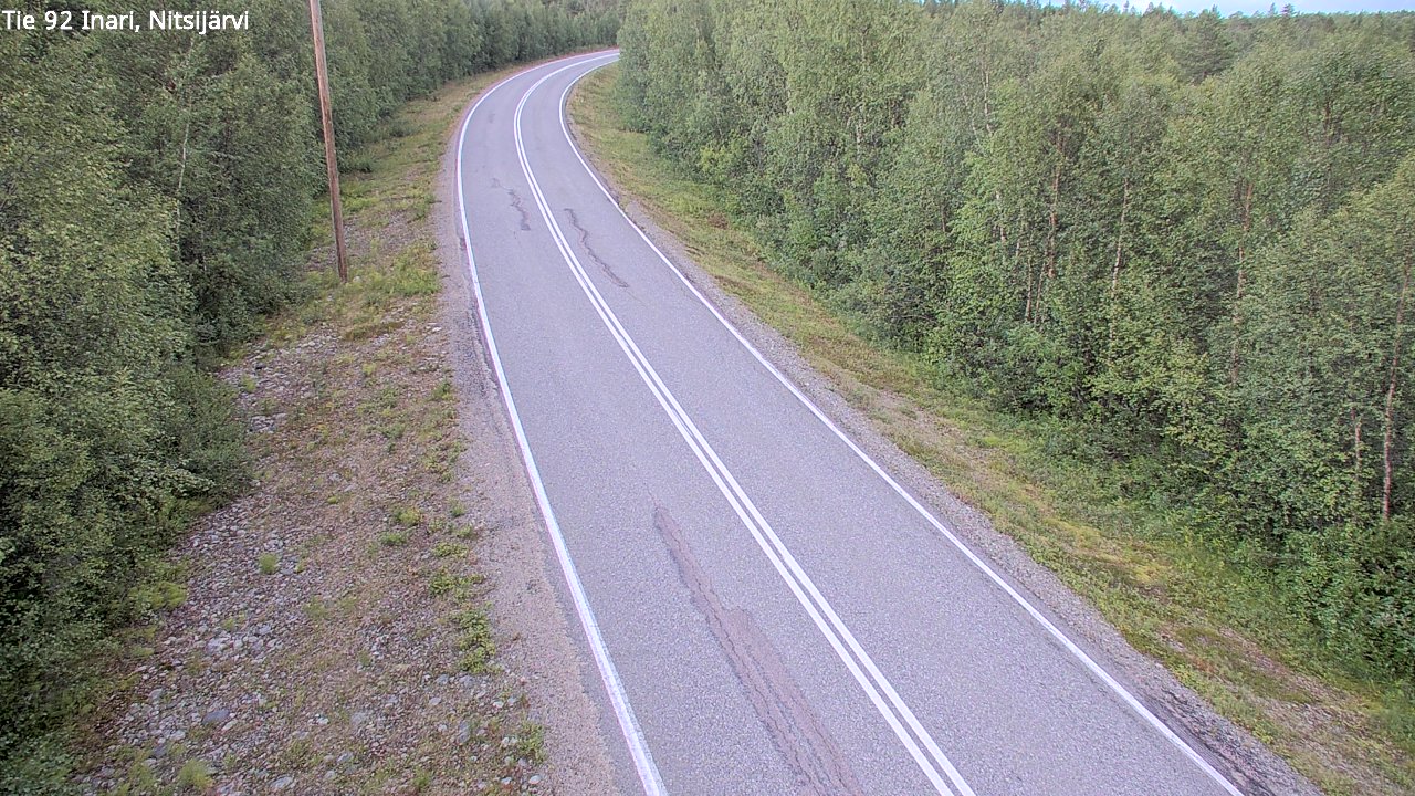 Weather Camera Image Väg 92 Enare, Nitsijärvi, Inari, Lappi
