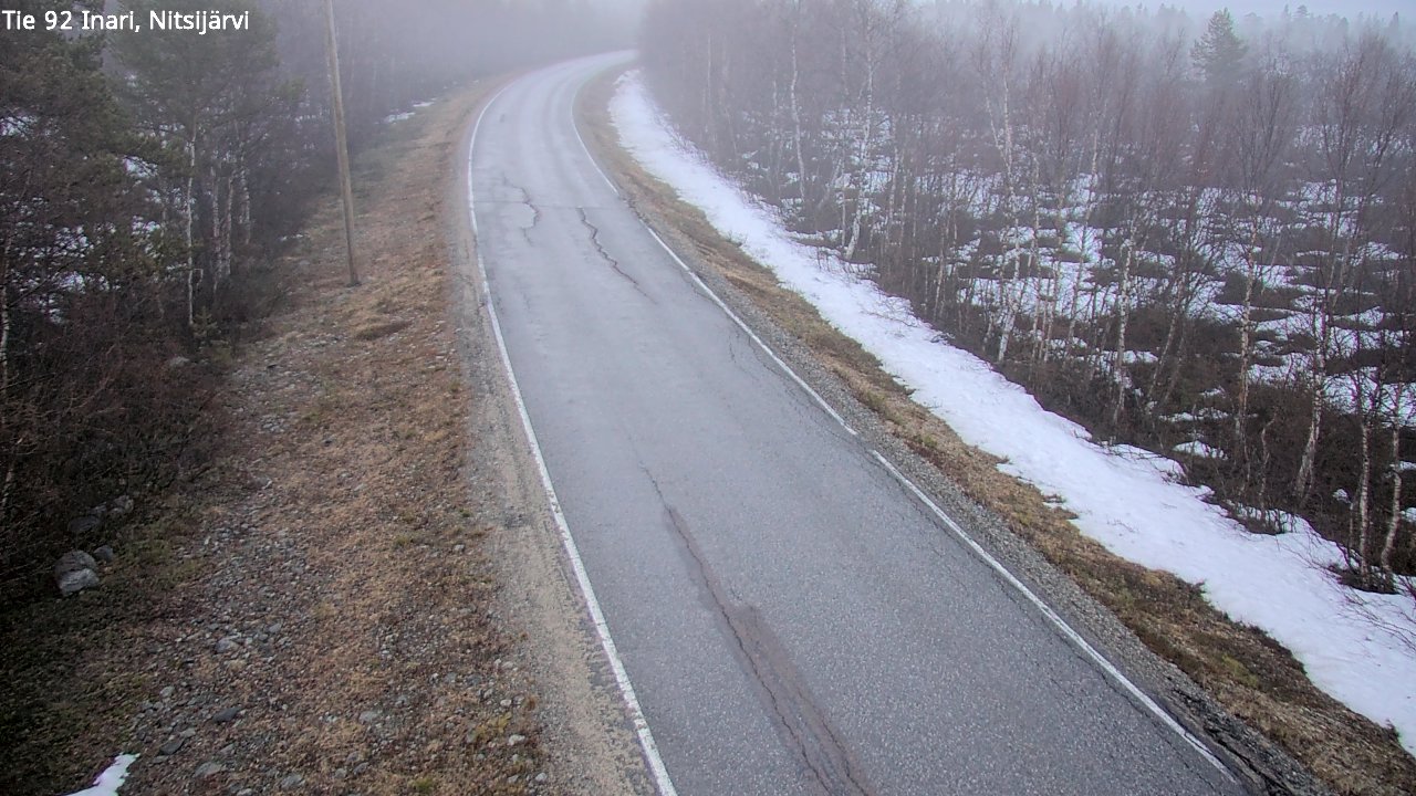 Weather Camera Image Väg 92 Enare, Nitsijärvi, Inari, Lappi