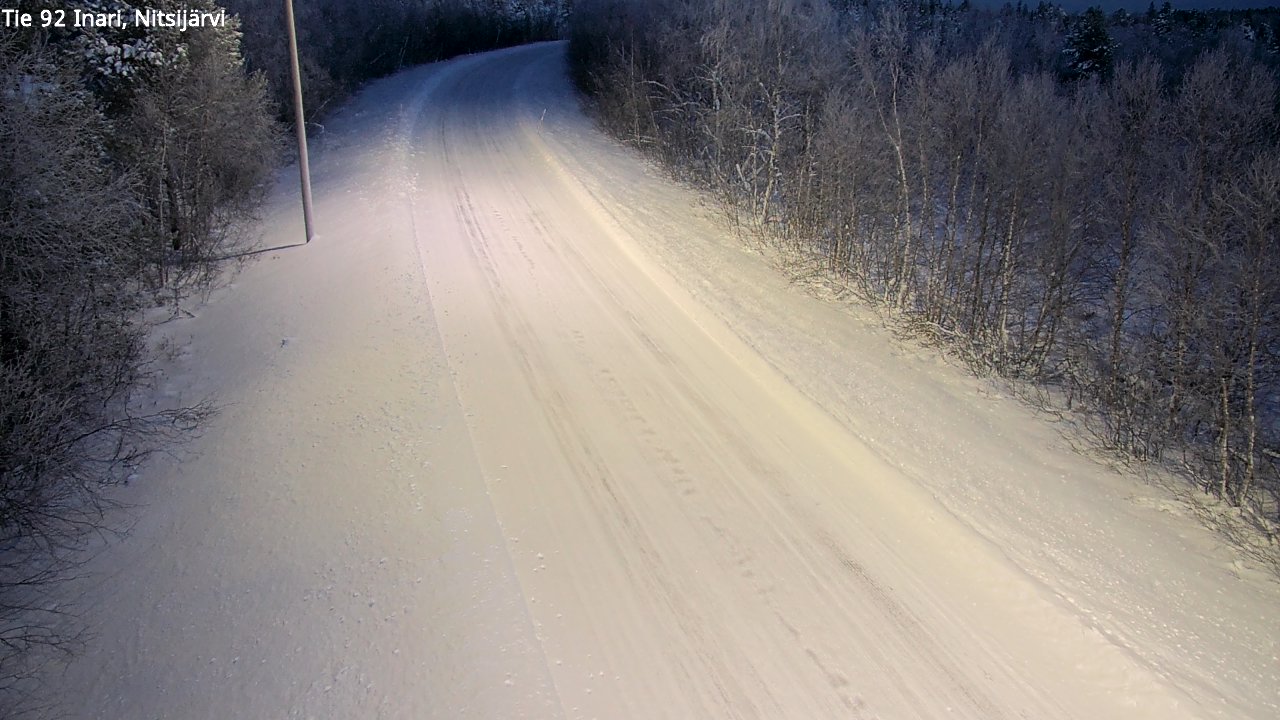 Weather Camera Image Road 92 Inari, Nitsijärvi, Inari, Lappi