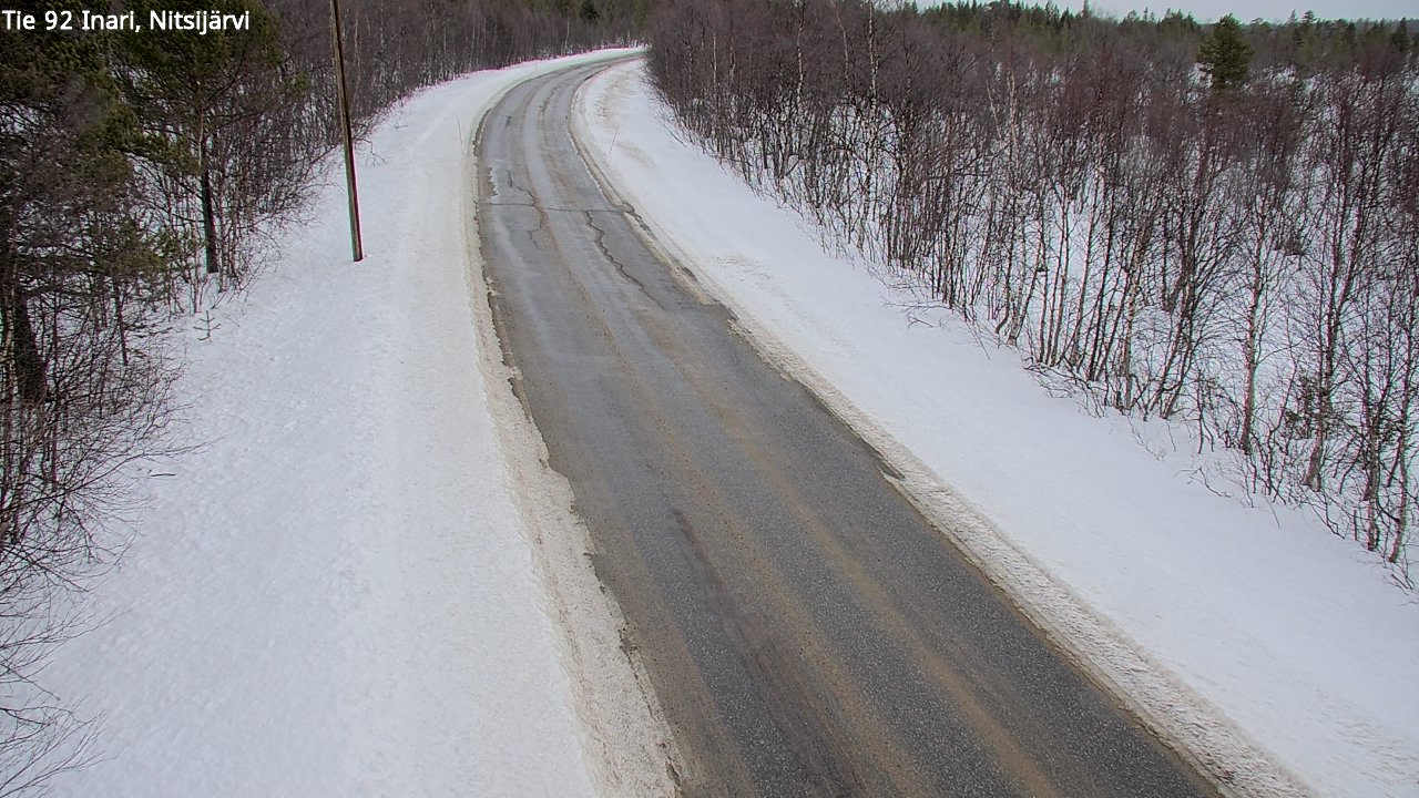 Weather Camera Image Väg 92 Enare, Nitsijärvi, Inari, Lappi