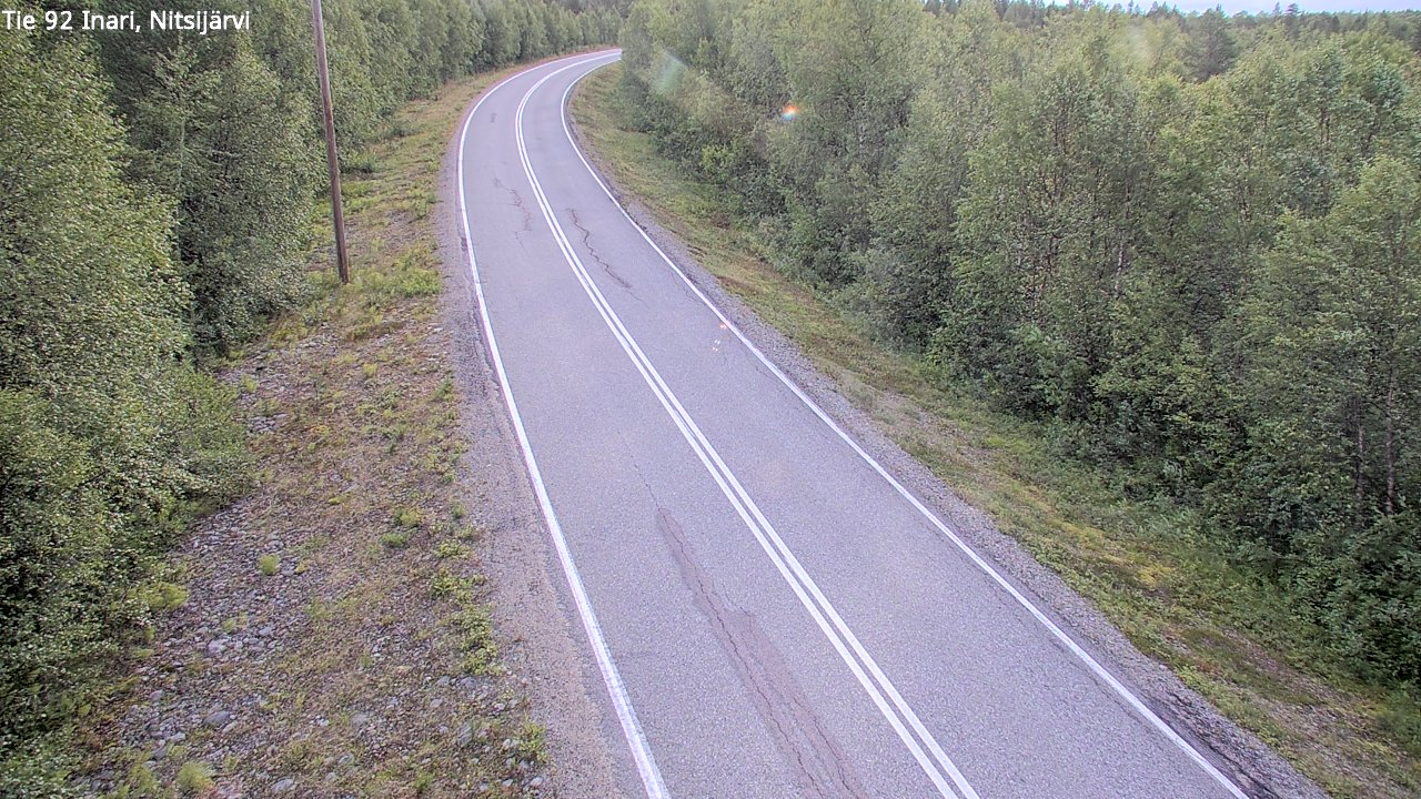 Weather Camera Image Väg 92 Enare, Nitsijärvi, Inari, Lappi