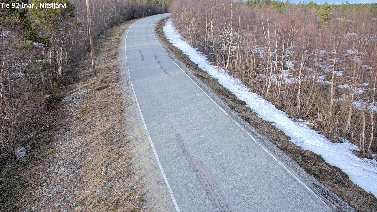 Weather Camera Image Väg 92 Enare, Nitsijärvi, Inari, Lappi