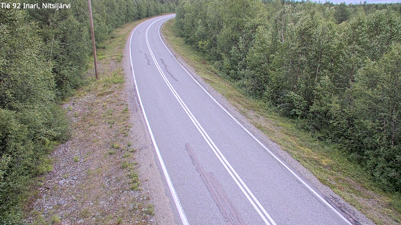 Weather Camera Image Road 92 Inari, Nitsijärvi, Inari, Lappi