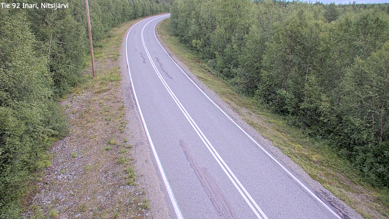 Weather Camera Image Road 92 Inari, Nitsijärvi, Inari, Lappi
