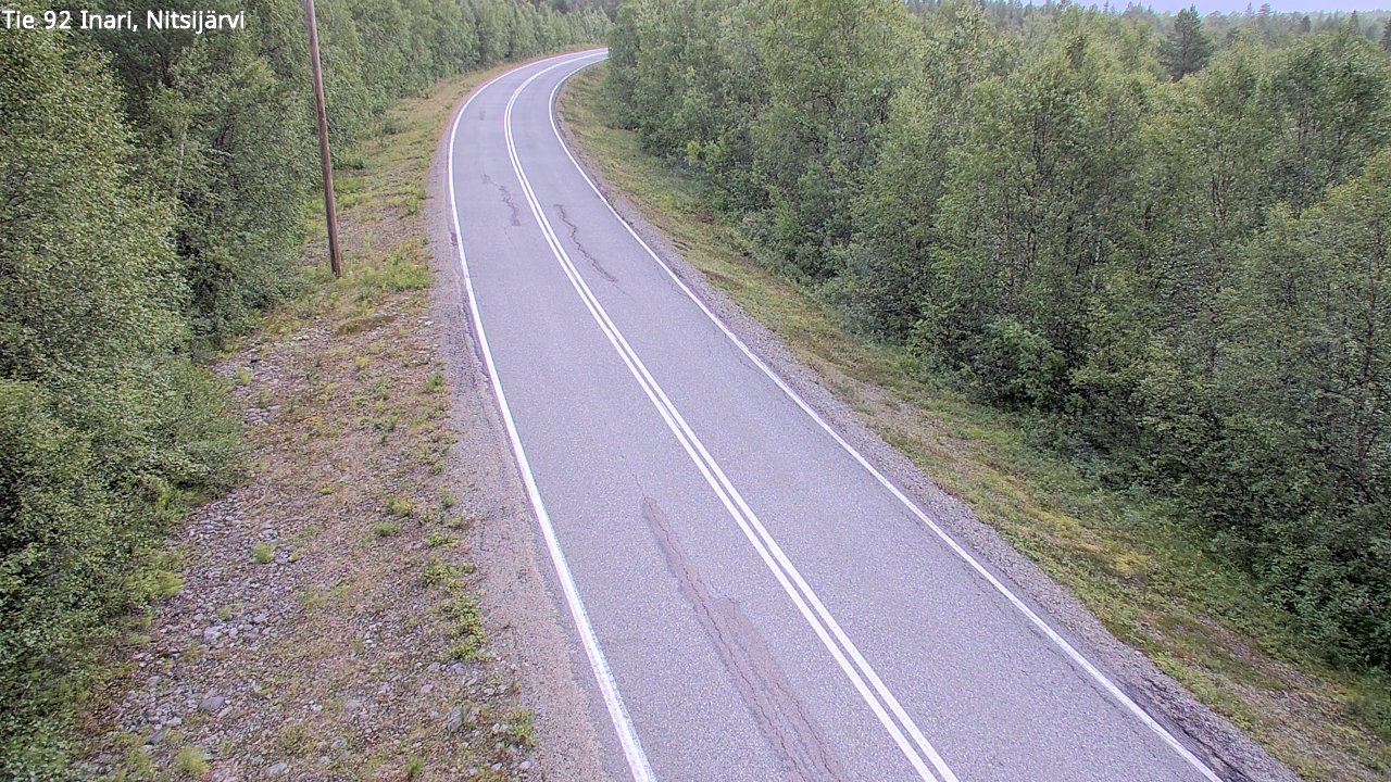 Weather Camera Image Väg 92 Enare, Nitsijärvi, Inari, Lappi
