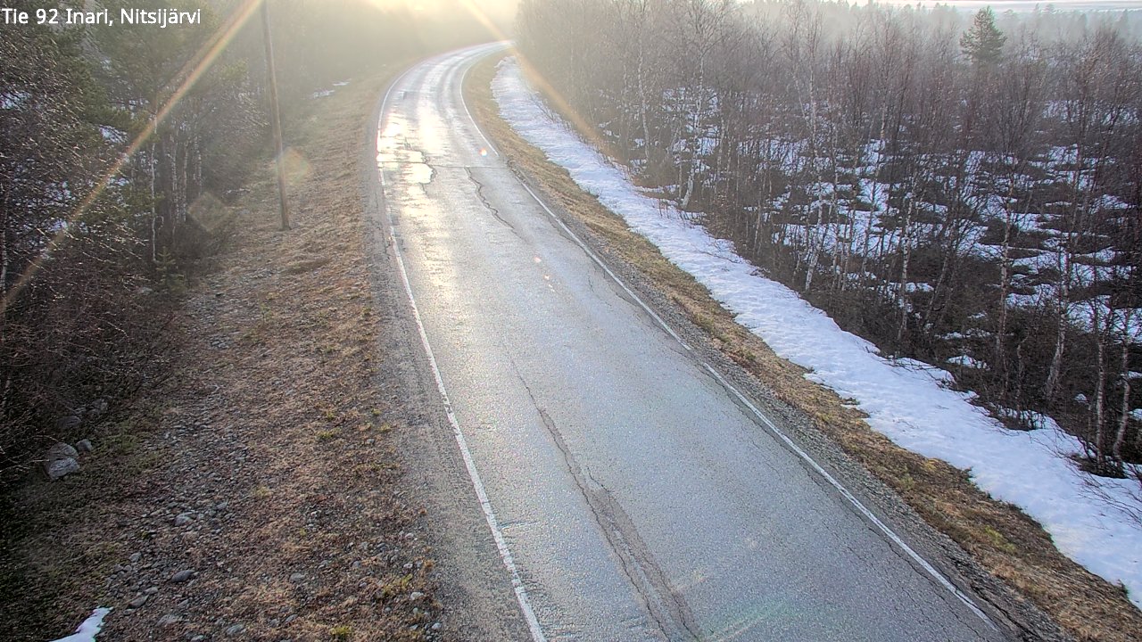 Weather Camera Image Väg 92 Enare, Nitsijärvi, Inari, Lappi