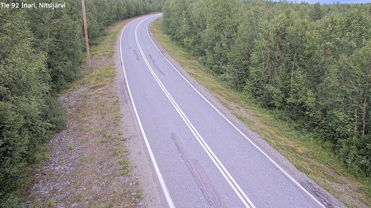 Weather Camera Image Väg 92 Enare, Nitsijärvi, Inari, Lappi