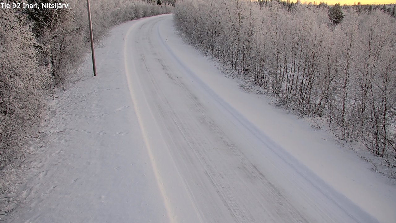 Kelikamerat Kuva Tie 92 Inari, Nitsijärvi, Inari, Lappi