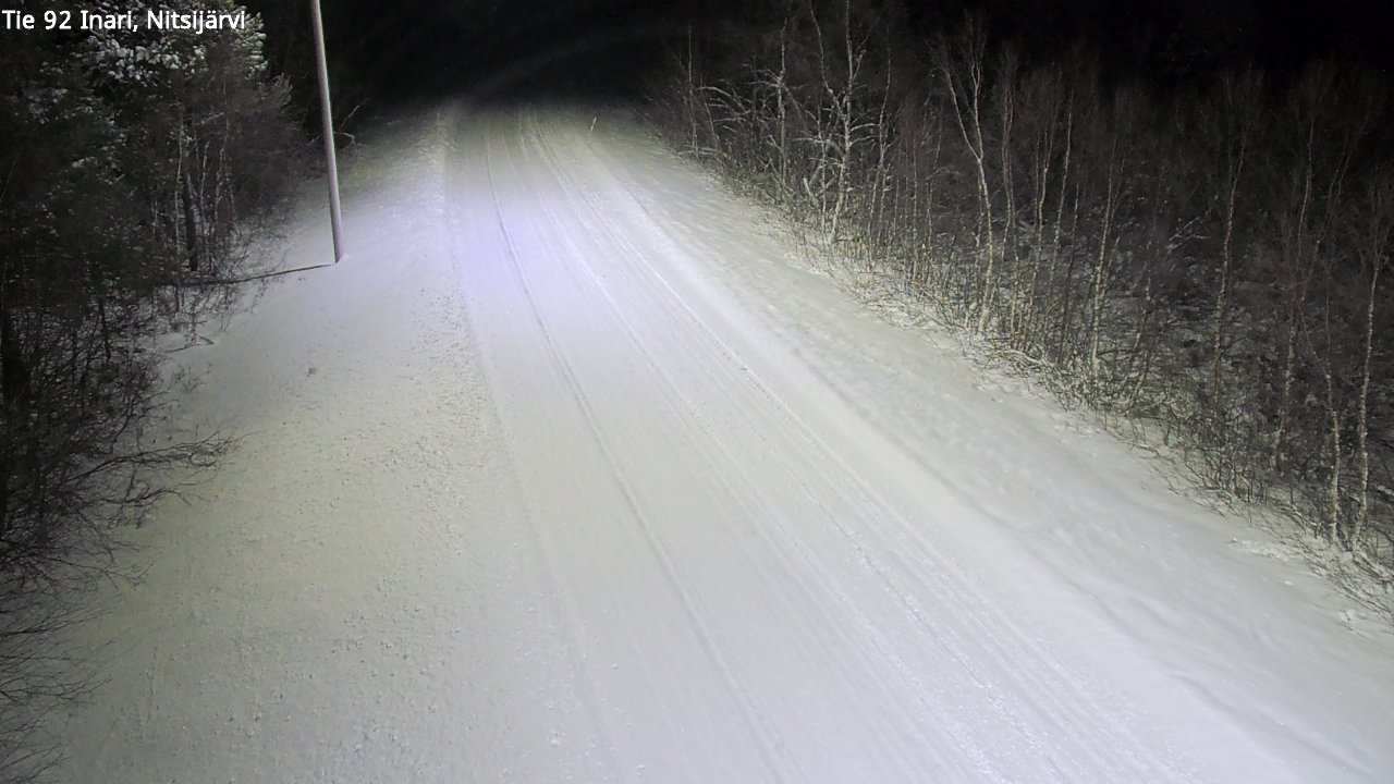 Weather Camera Image Road 92 Inari, Nitsijärvi, Inari, Lappi