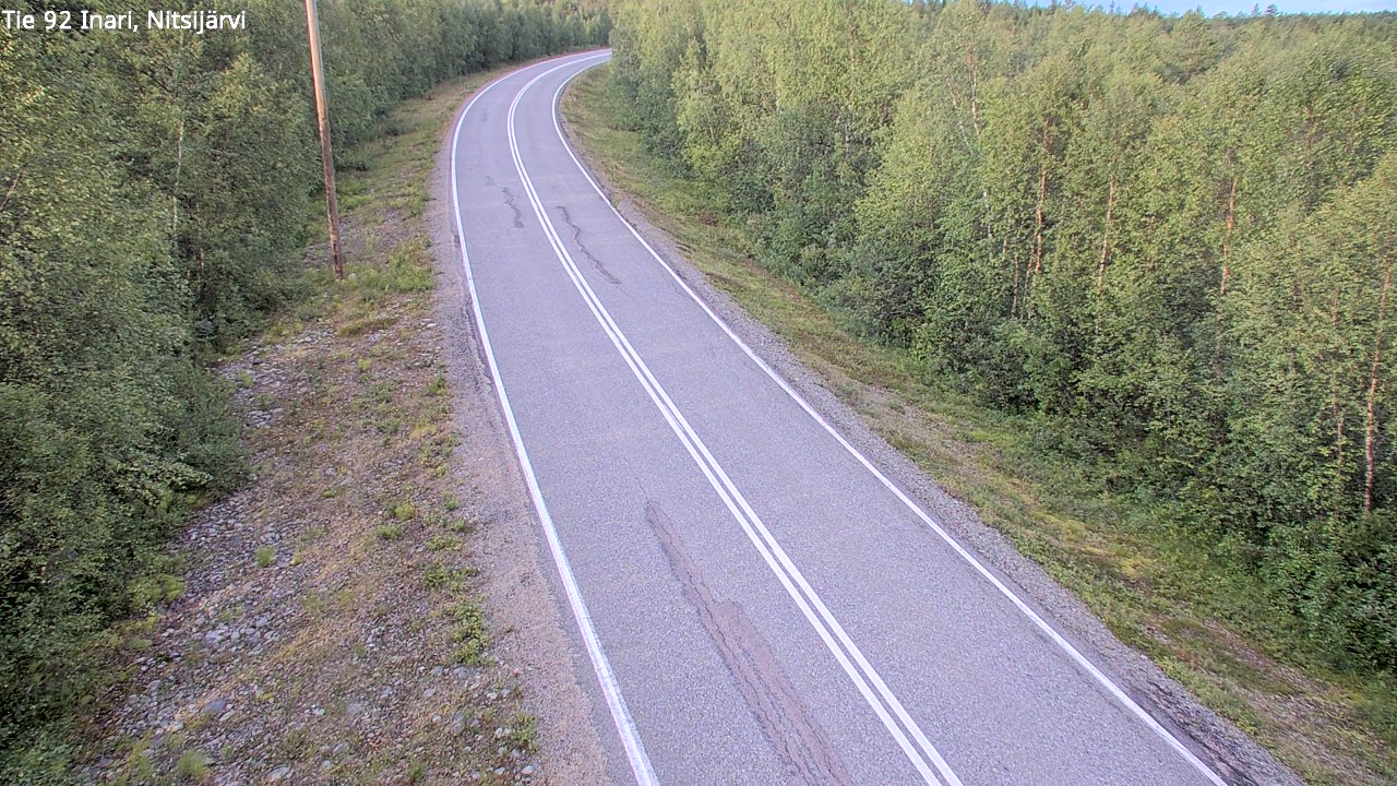 Weather Camera Image Väg 92 Enare, Nitsijärvi, Inari, Lappi
