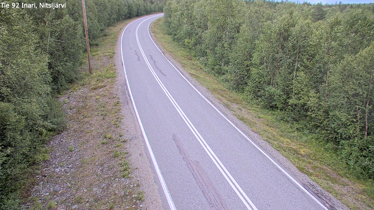 Weather Camera Image Väg 92 Enare, Nitsijärvi, Inari, Lappi