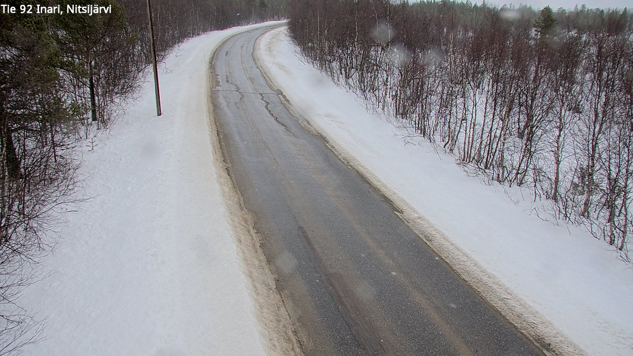 Weather Camera Image Väg 92 Enare, Nitsijärvi, Inari, Lappi