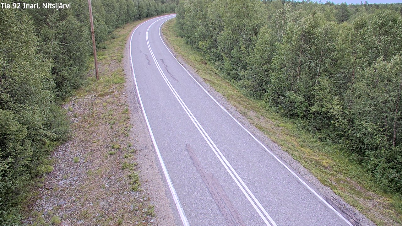 Weather Camera Image Väg 92 Enare, Nitsijärvi, Inari, Lappi