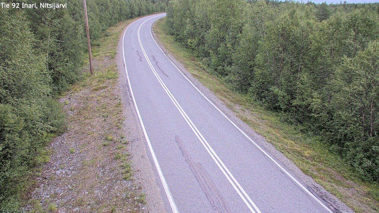 Weather Camera Image Road 92 Inari, Nitsijärvi, Inari, Lappi
