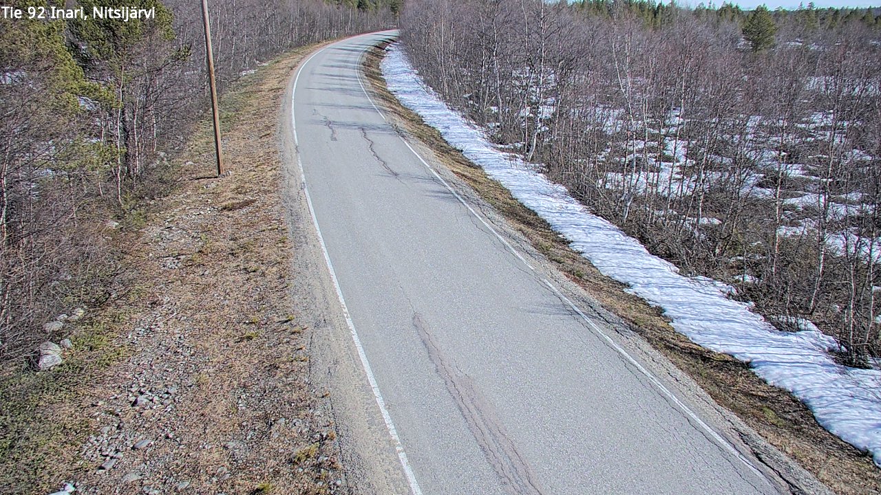 Weather Camera Image Väg 92 Enare, Nitsijärvi, Inari, Lappi