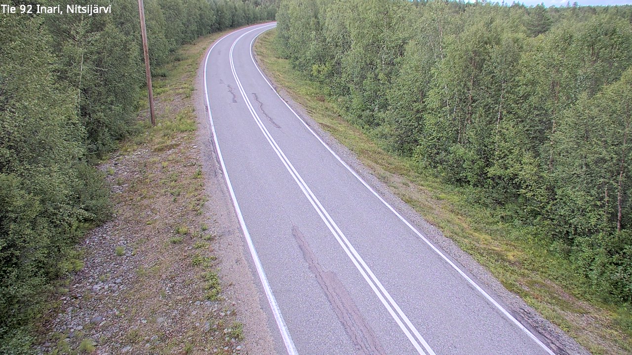 Weather Camera Image Väg 92 Enare, Nitsijärvi, Inari, Lappi