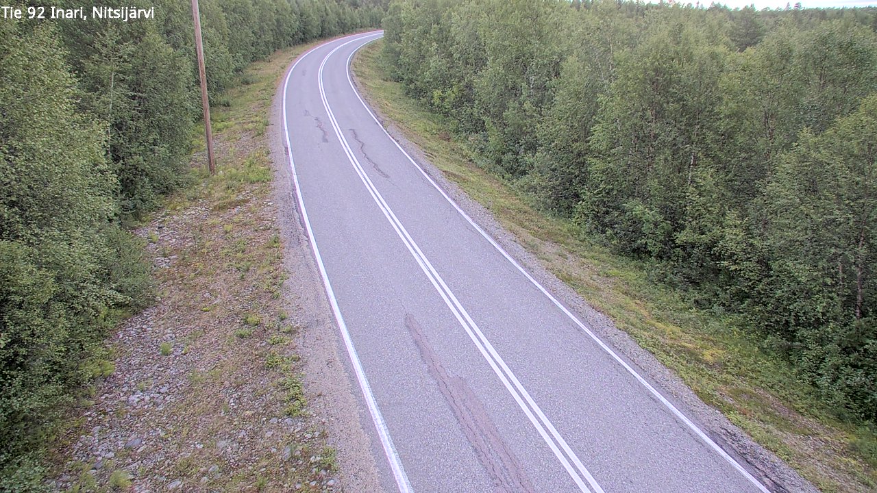 Weather Camera Image Väg 92 Enare, Nitsijärvi, Inari, Lappi