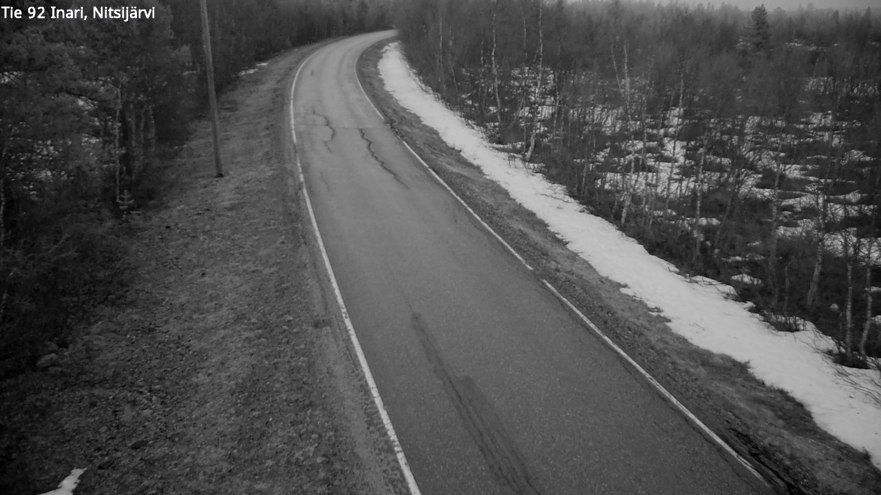 Weather Camera Image Väg 92 Enare, Nitsijärvi, Inari, Lappi