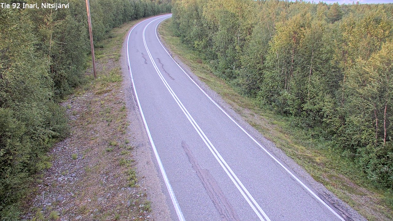 Weather Camera Image Väg 92 Enare, Nitsijärvi, Inari, Lappi