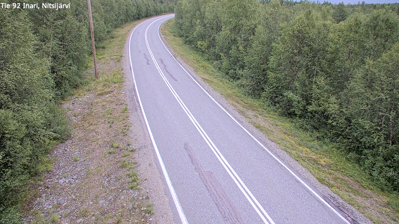 Weather Camera Image Väg 92 Enare, Nitsijärvi, Inari, Lappi