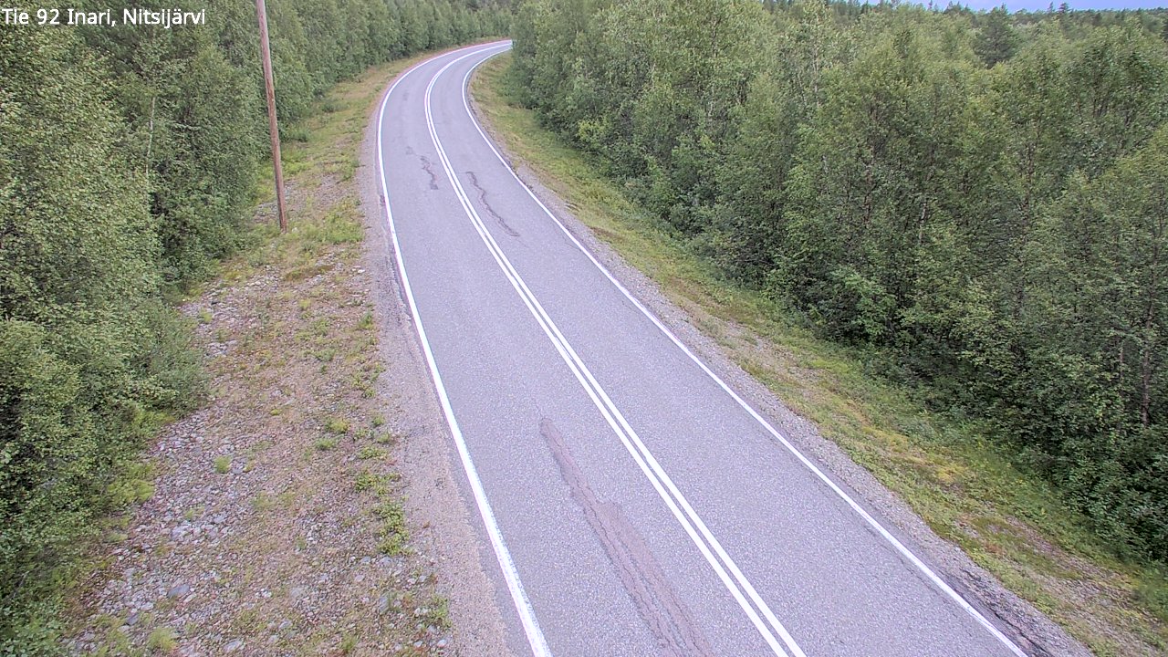 Weather Camera Image Väg 92 Enare, Nitsijärvi, Inari, Lappi