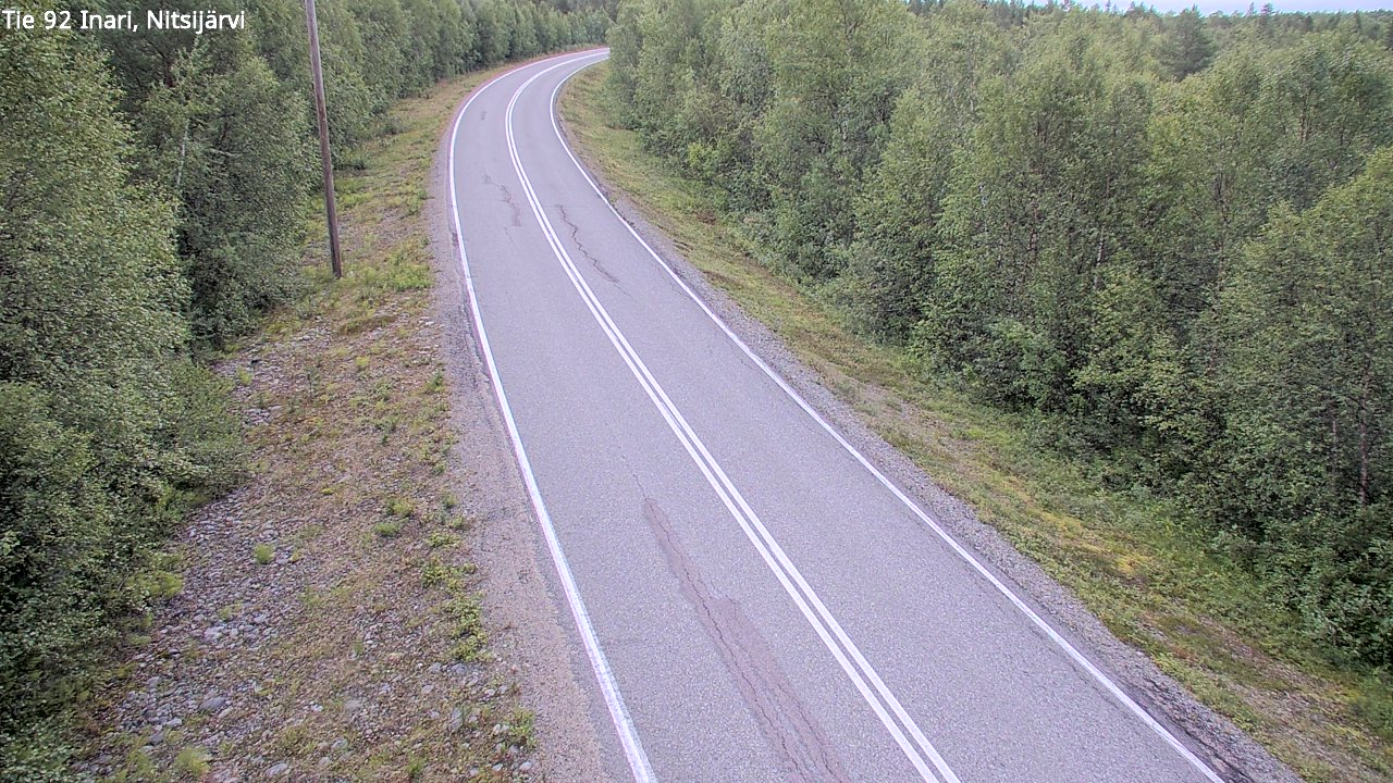 Weather Camera Image Väg 92 Enare, Nitsijärvi, Inari, Lappi