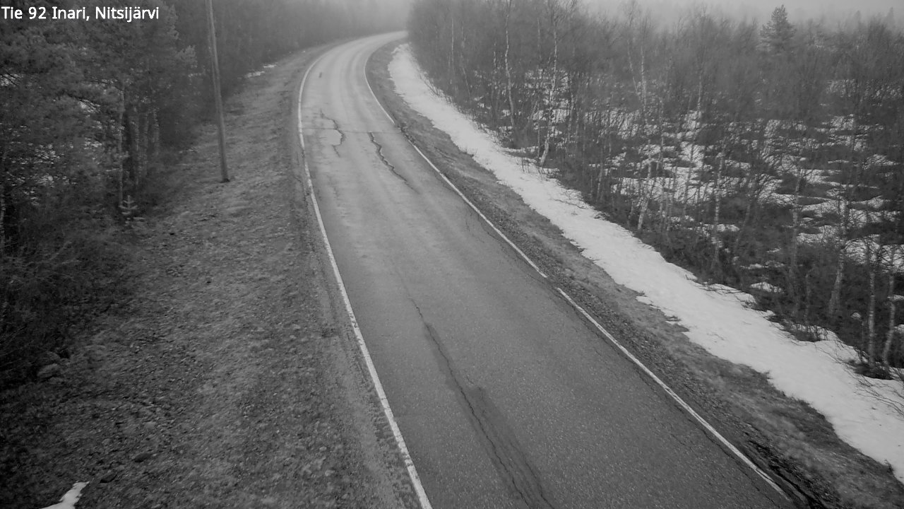 Weather Camera Image Väg 92 Enare, Nitsijärvi, Inari, Lappi