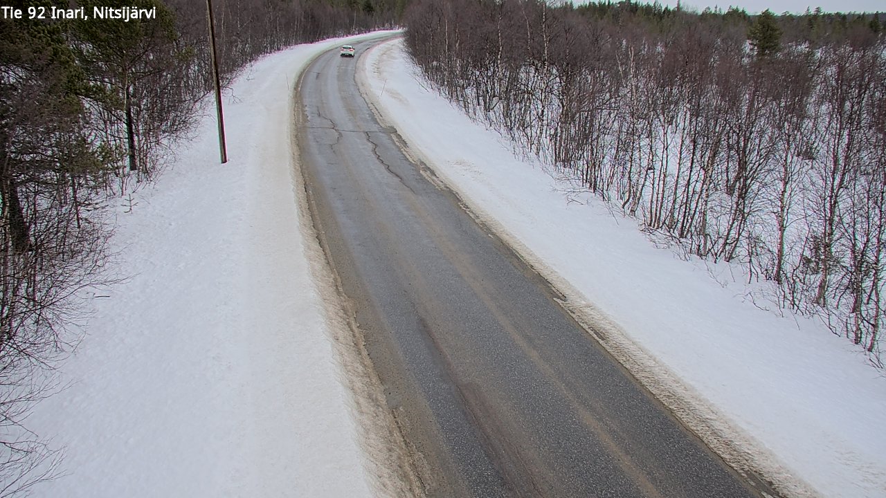 Weather Camera Image Väg 92 Enare, Nitsijärvi, Inari, Lappi