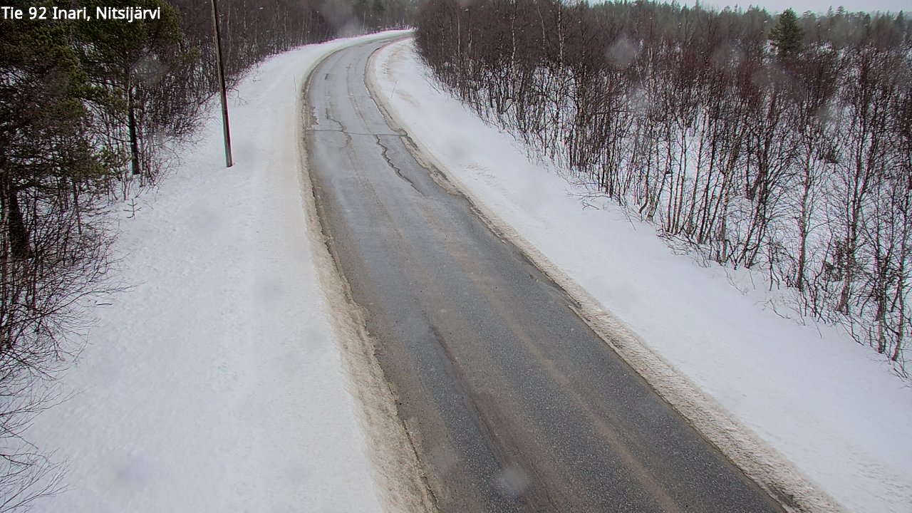 Weather Camera Image Väg 92 Enare, Nitsijärvi, Inari, Lappi
